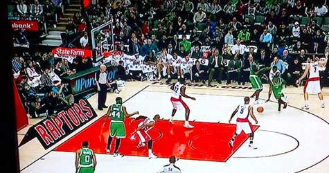 Toronto Raptors 3-D Court Logo